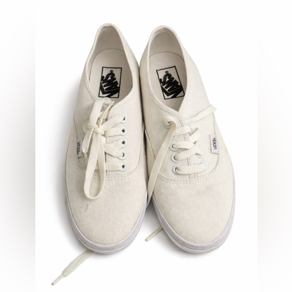 Vans Low-Top Canvas Sneakers in Cream